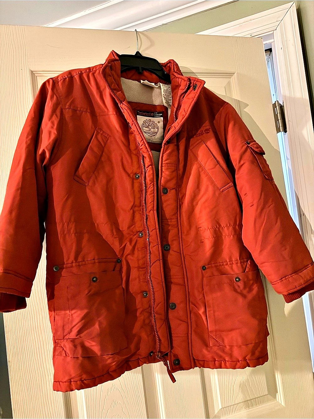 Timberland Orange Puffer Jacket Boys 8-10